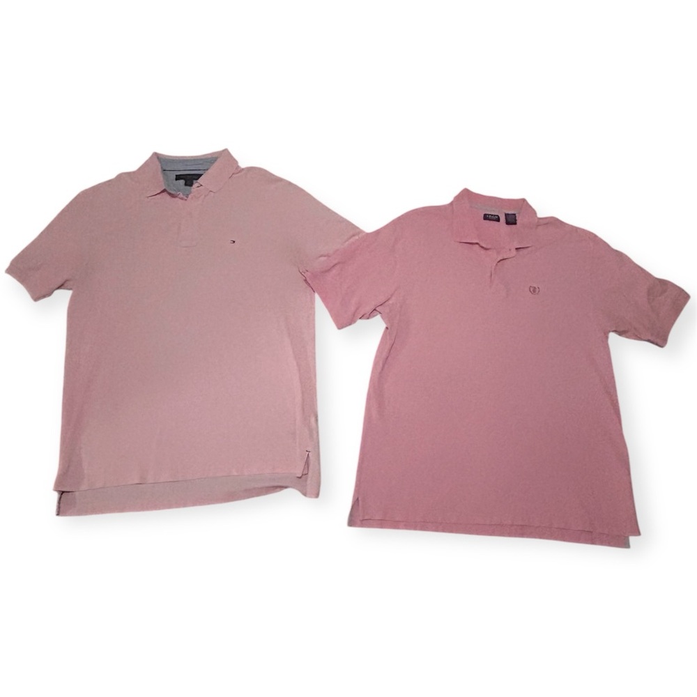 Pink Polos Size Large Tommy Hilfiger and Izod
